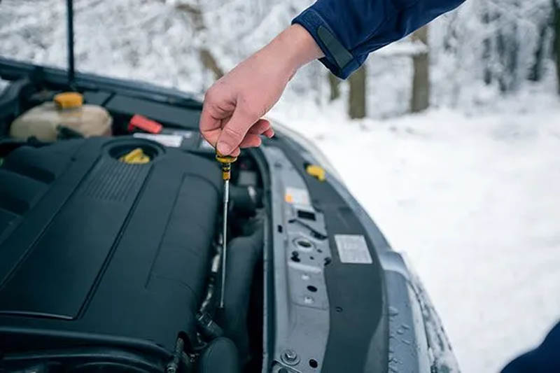 Car engine level check